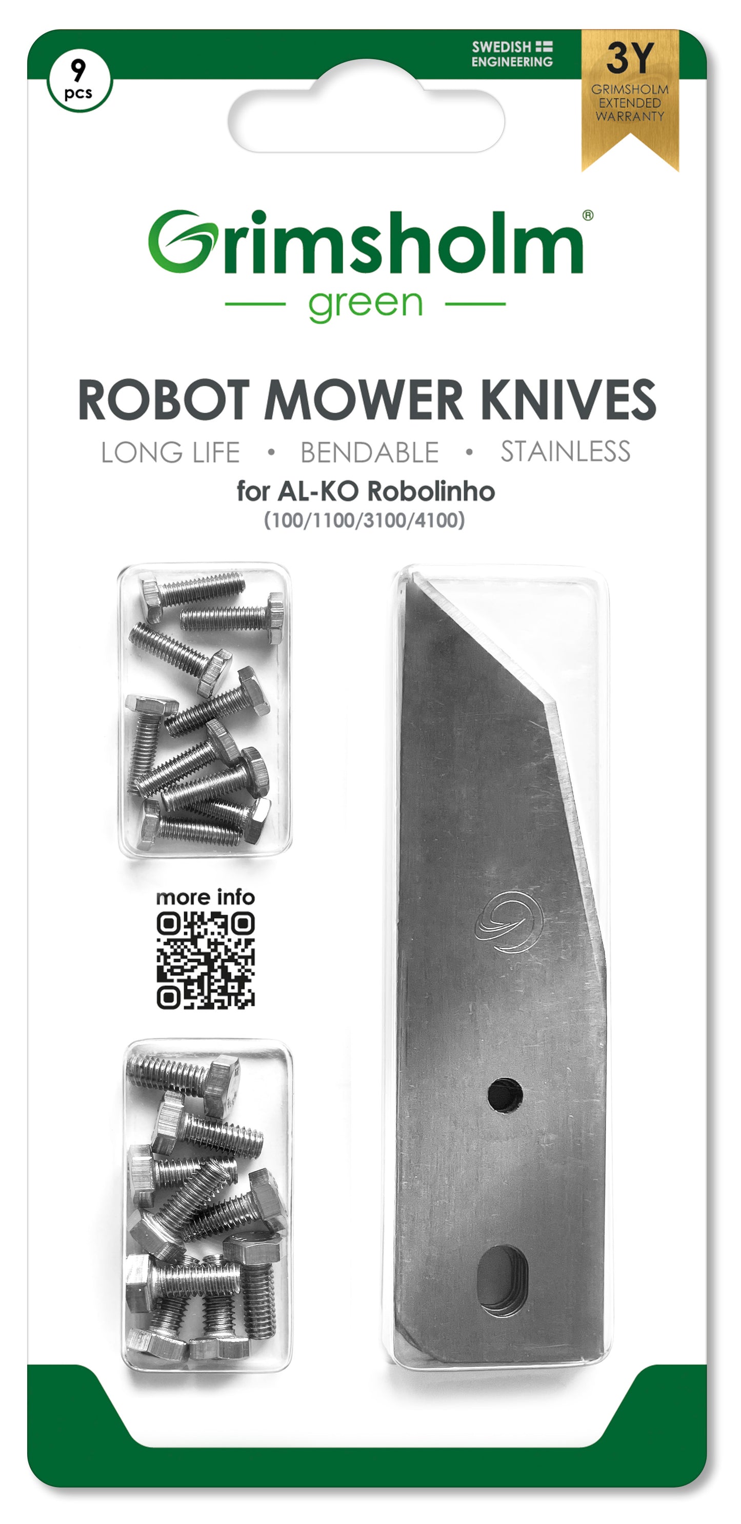Knivar till AL-KO Robolinho (100, 1100...), 9-pack