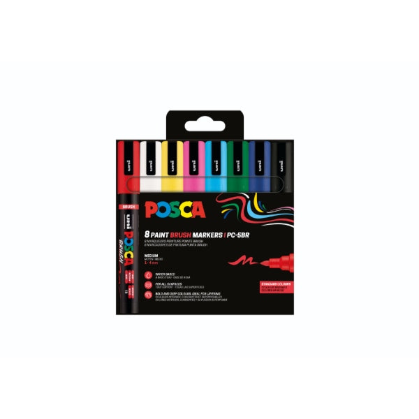POSCA Brush PC-5BR set 8 st