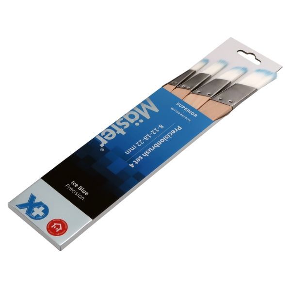 Streckpenselset, Superior Pro Ice Blue (4-pack)