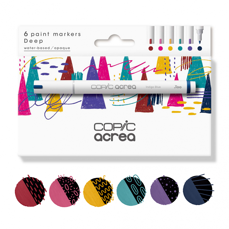 Copic Acrea 6 Colors Set Deep