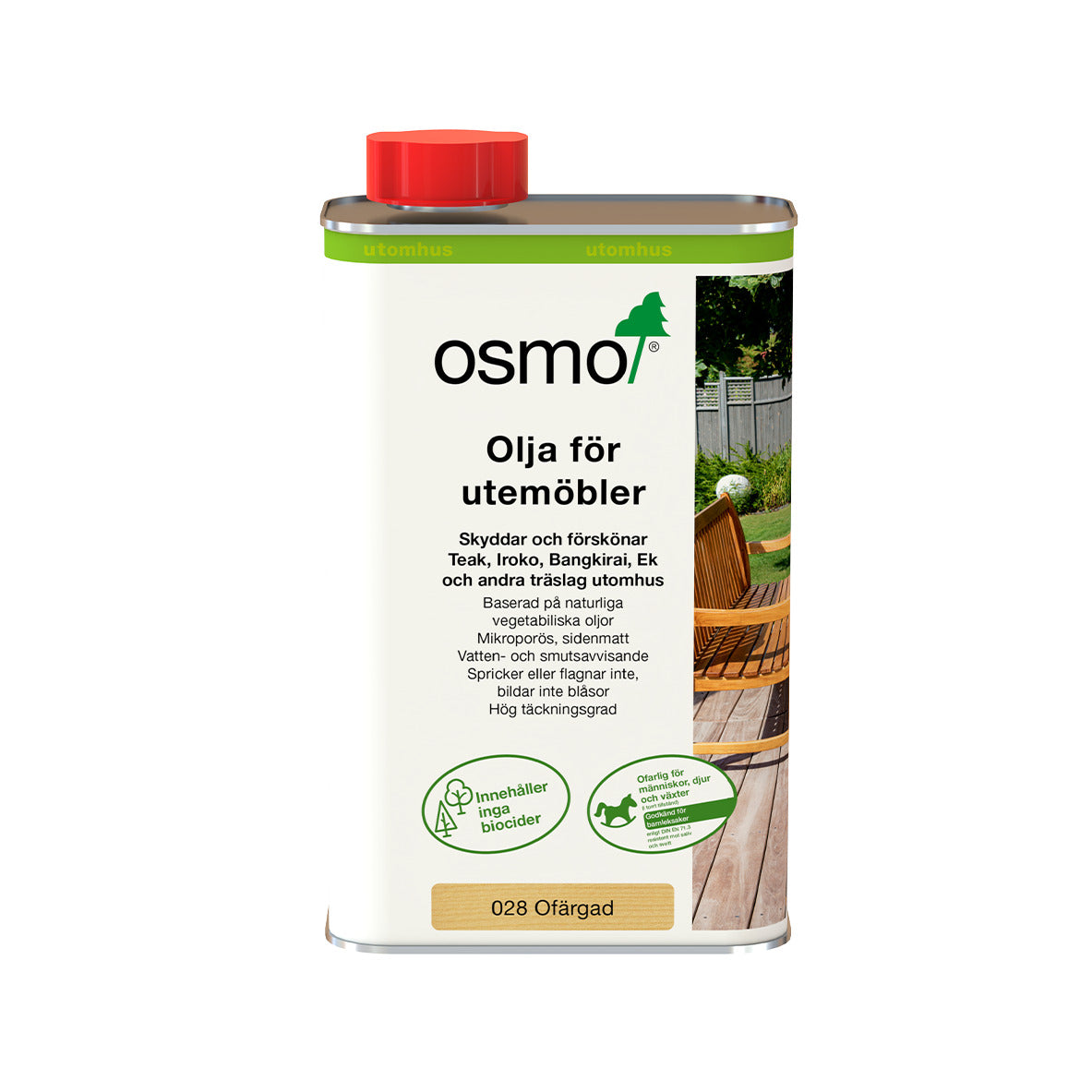 Osmo Olja för utemöbler 028 Ofärgad burk