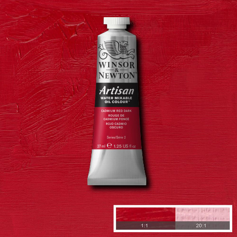 Winsor & Newton Artisan Oljefärg (vattenlöslig) 37 ml – 104 – Cadmium Red Dark