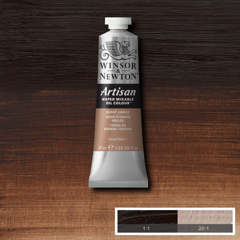 Winsor & Newton Artisan Oljefärg (vattenlöslig) 37 ml – 076 – Burnt Umber