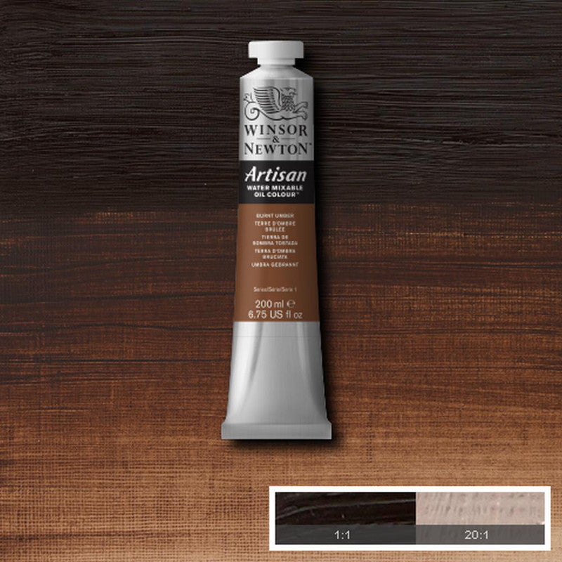 Winsor & Newton Artisan Oljefärg (vattenlöslig) 200 ml – 076 Burnt Umber