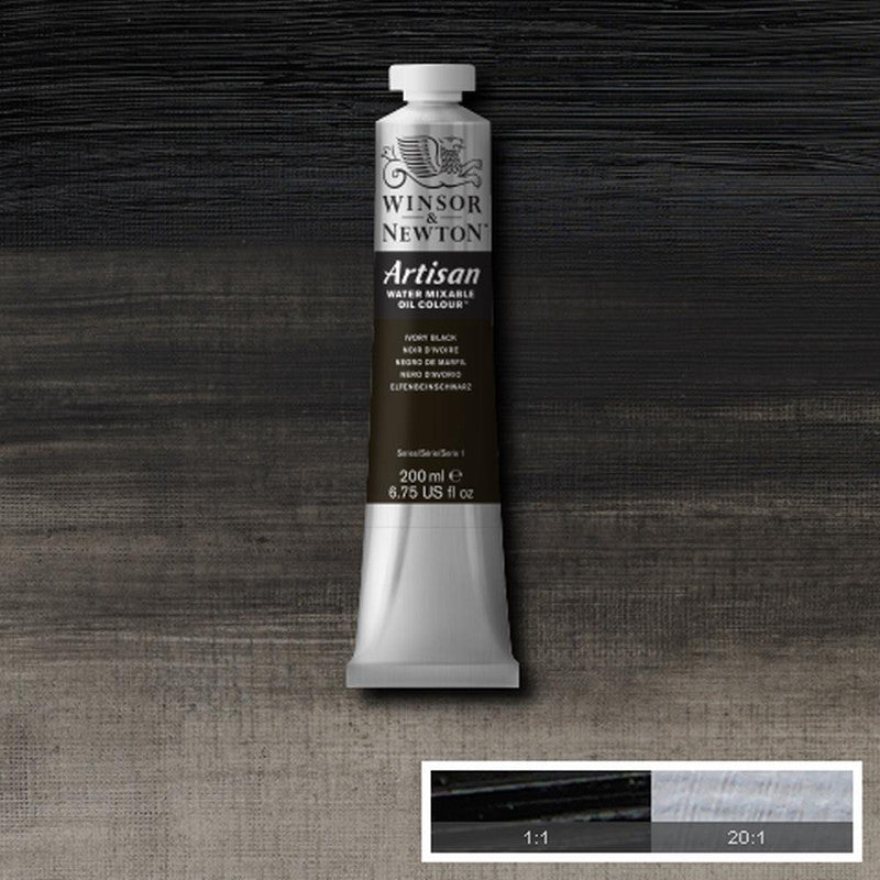 Winsor & Newton Artisan Oljefärg (vattenlöslig) 200 ml – 331 Ivory Black