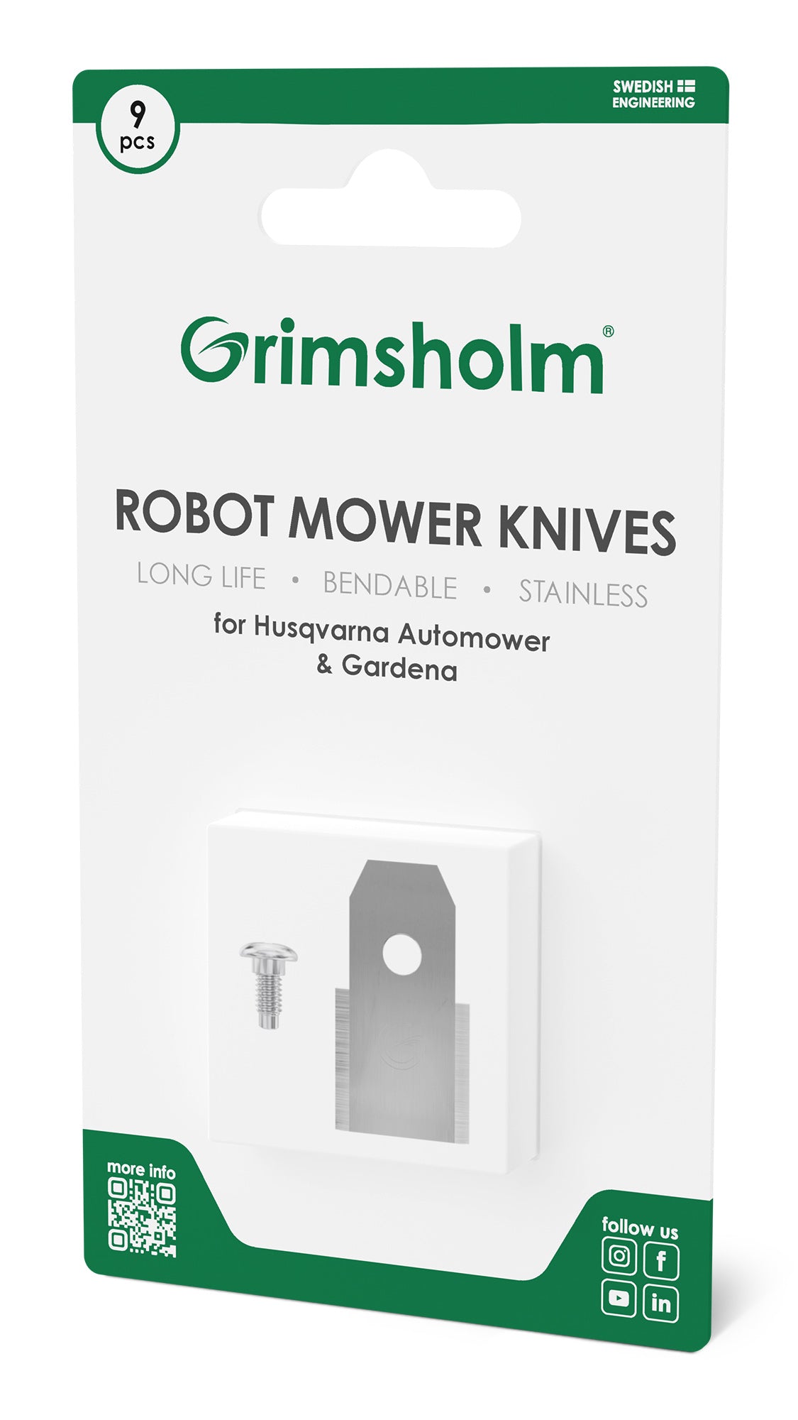 Knivar till Automower, Gardena m.fl, 9-pack
