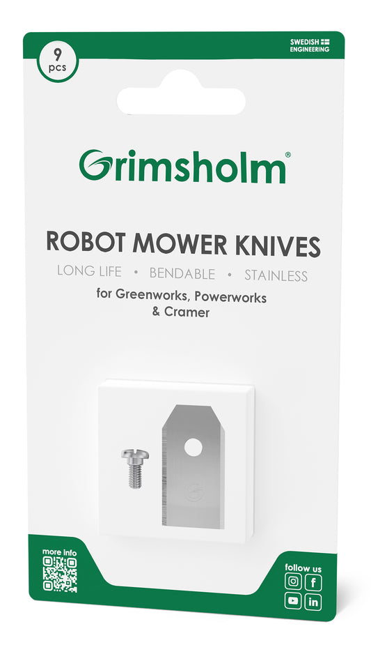 Knivar till Greenworks, Powerworks, Cramer, 9-pack