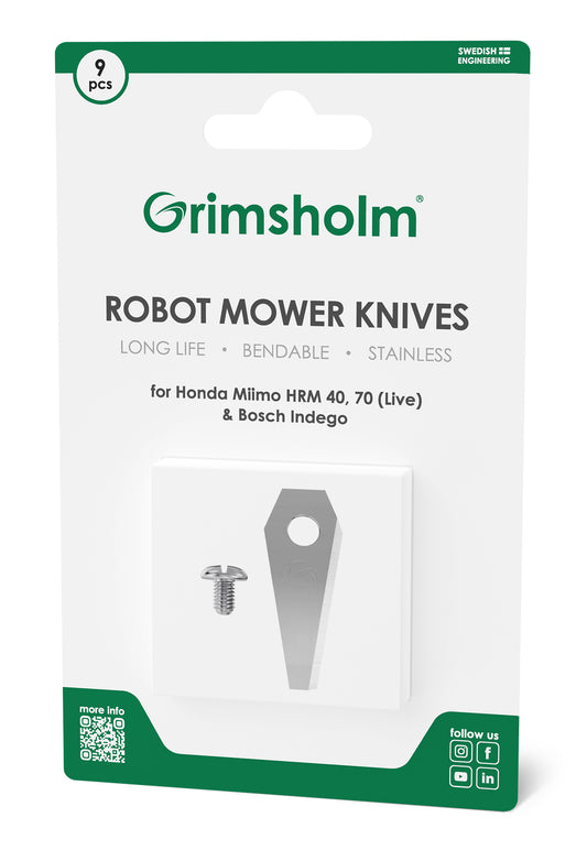 Knivar till Bosch Indego & Honda Miimo, 9-pack