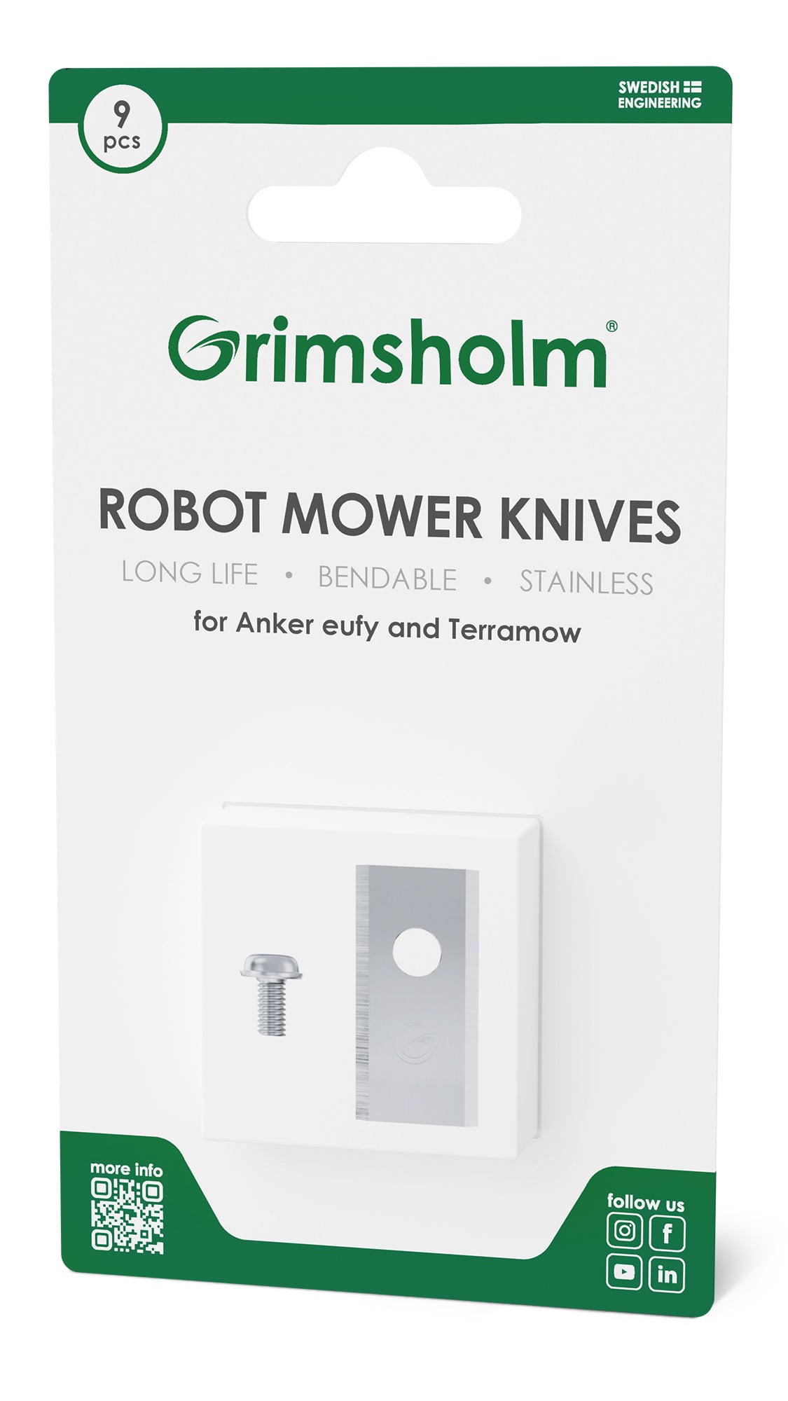 Knivar till Anker eufy och terramow, 9-pack