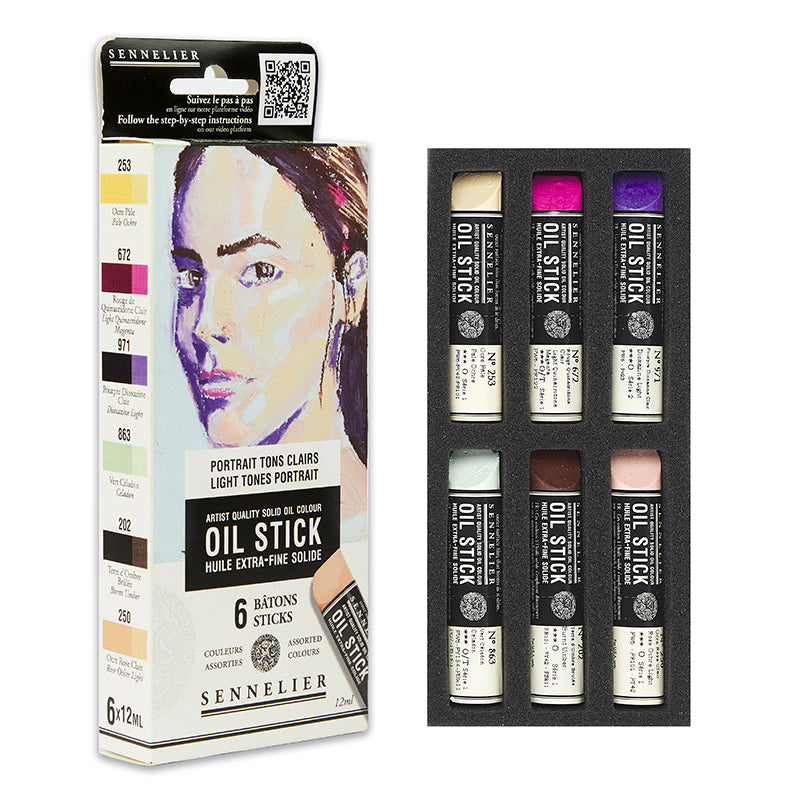 Oil Stick Sennelier 6x12ml Mini oilstick Light tones Portrait