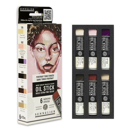 Oil Stick Sennelier 6x12ml Mini oilstick Dark tones Portrait