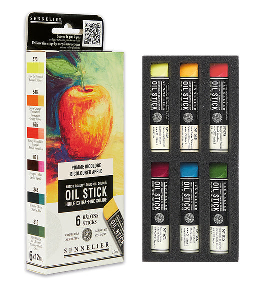 Oil Stick Sennelier 6x12ml Mini oilstick Bicoloured apple