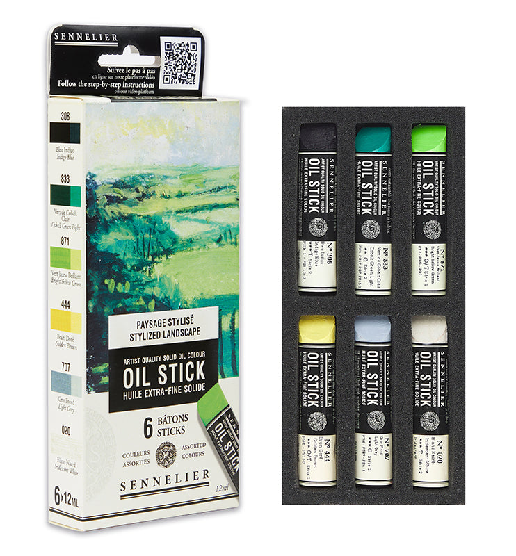 Oil Stick Sennelier 6x12ml Mini oilstick Stylish landscape