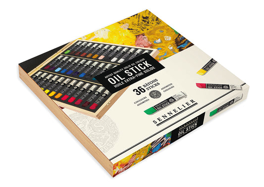 Oil Stick Sennelier Wooden box 36 stick