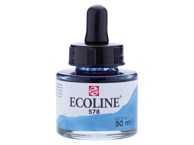Ecoline akvarellfärg / färgtusch 30 ml - 578 Sky Blue (Cyan)