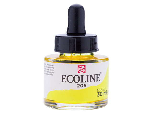 Ecoline akvarellfärg / färgtusch 30 ml - 205 Lemon Yellow