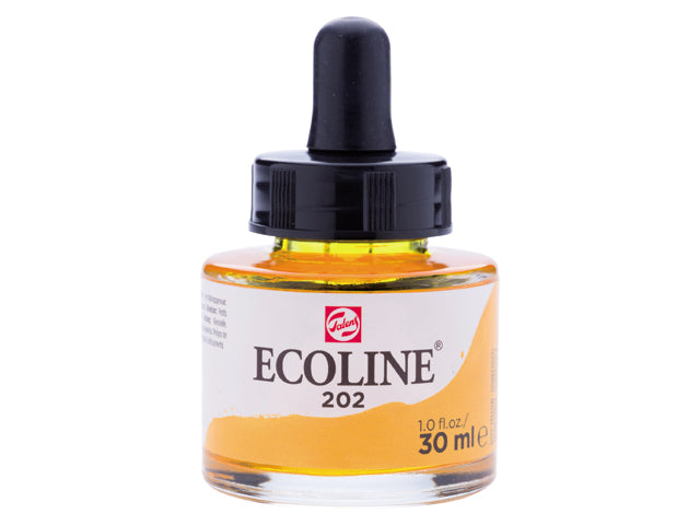 Ecoline akvarellfärg / färgtusch 30 ml - 202 Deep Yellow