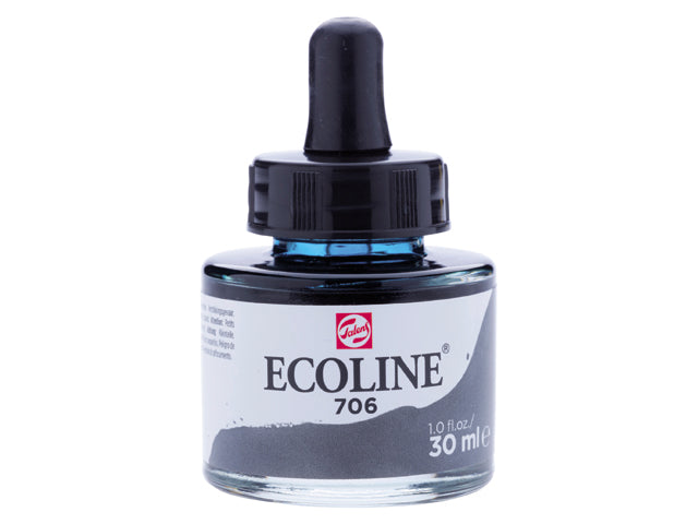 Ecoline akvarellfärg / färgtusch 30 ml - 706 Deep Grey