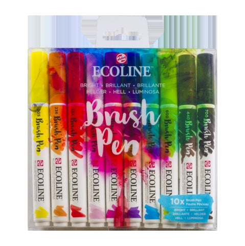 Ecoline Brush Pen Set of 10 - Bright