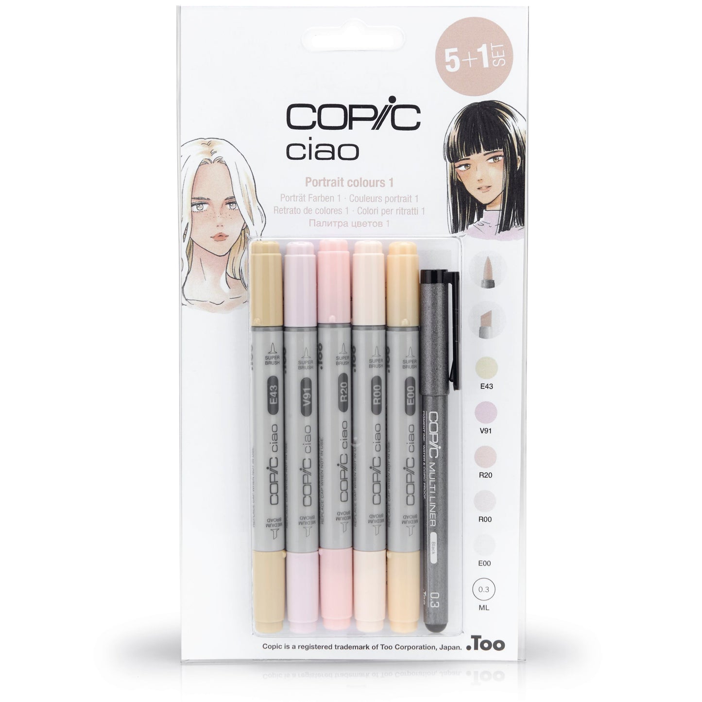 Copic Ciao 5+1 Set Porträtt 1