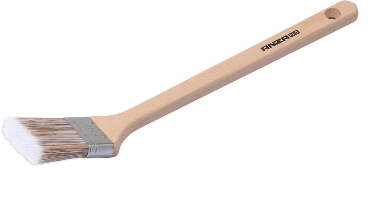 Anza Pro Super Soft Lång Vinkelpensel Trä 70 mm