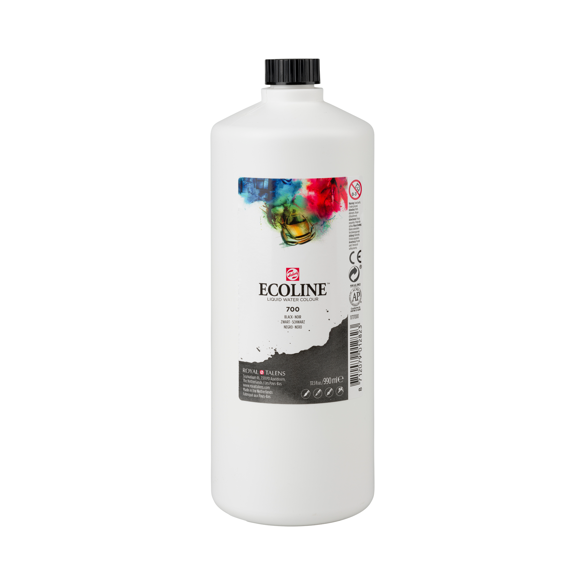 Ecoline akvarellfärg / färgtusch 990 ml - 717 Cold Grey