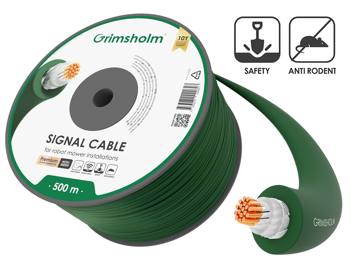 Begränsningskabel Premium Metal Mesh, 500 m