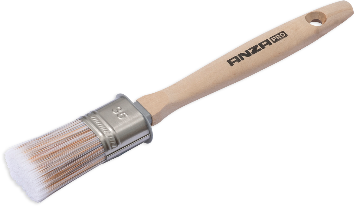 Anza Pro Super Ovalpensel Trä 35 mm