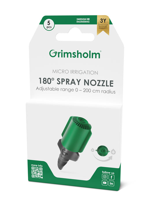 Spray-munstycke, 180°, 5 st