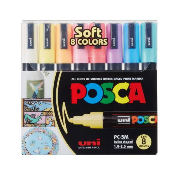 POSCA PC-5M set PC-5M 8 Softcolors