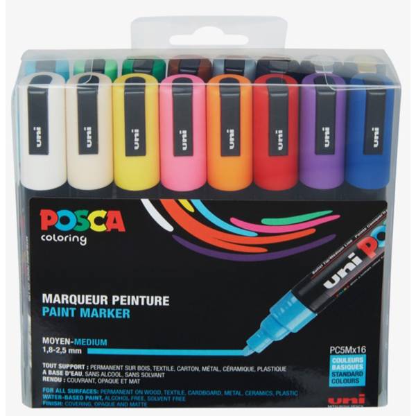 POSCA PC-5M set Corner Etui PC-5M 16ASS