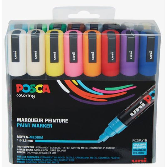POSCA PC-5M set Corner Etui PC-5M 16ASS