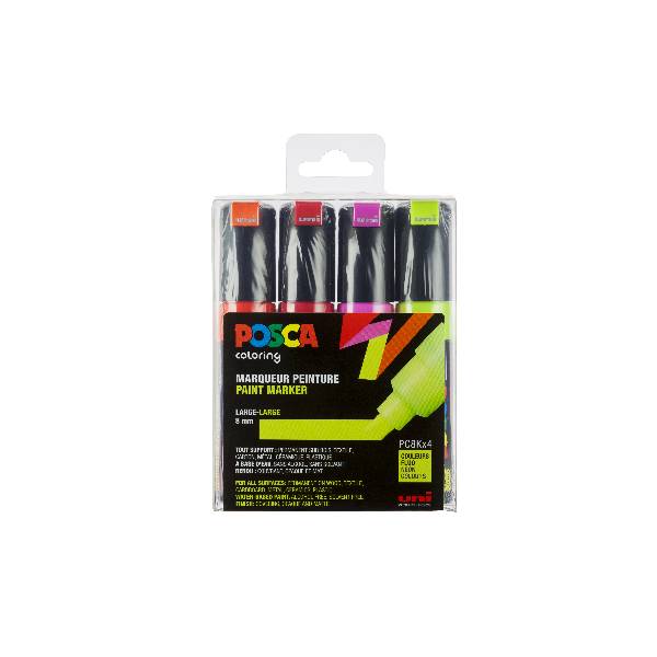 POSCA PC-8K Corner set – 4ASS Neon