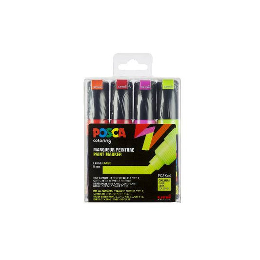 POSCA PC-8K Corner set – 4ASS Neon