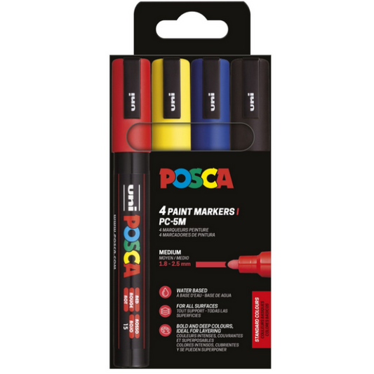 POSCA PC-5M set PC-5M 4-pack Basic