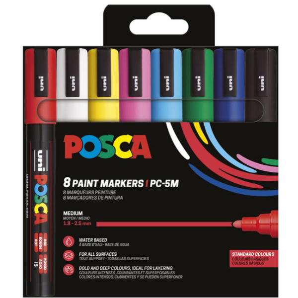 POSCA PC-5M set PC-5M 8-pack Basic