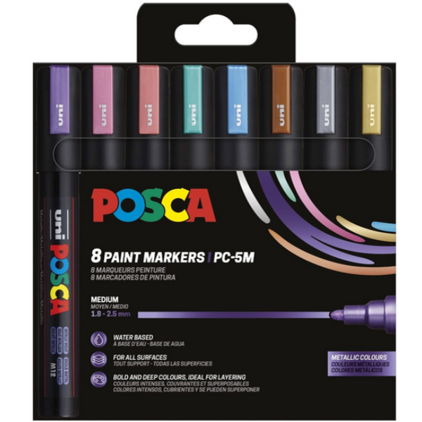 POSCA PC-5M set PC-5M 8-pack Metallic