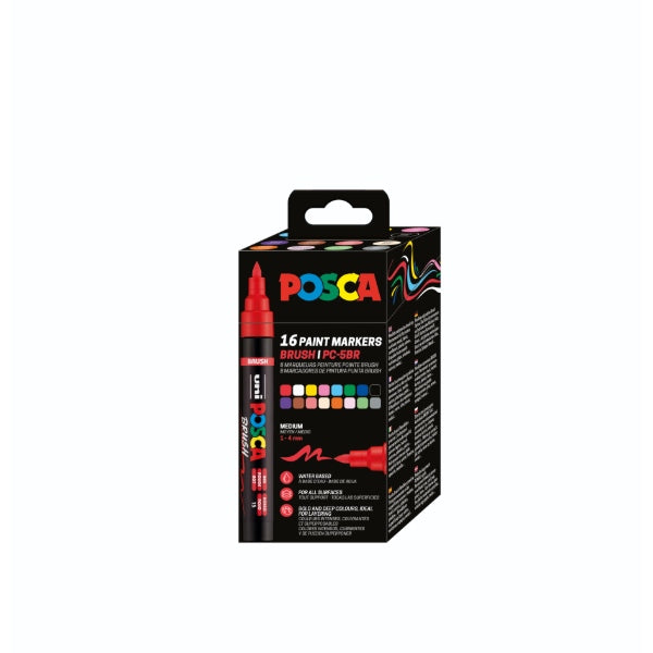 POSCA Brush PC-5BR set 16 st