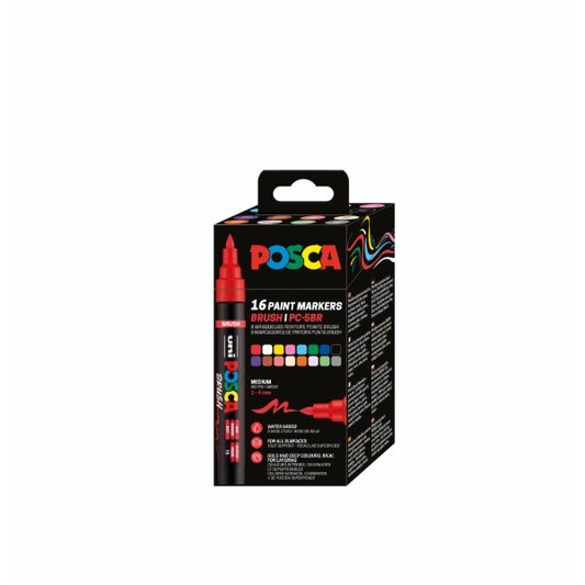 POSCA Brush PC-5BR set 16 st