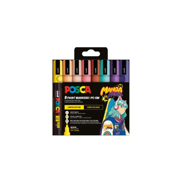 POSCA PC-5M set PC-5M 8-pack Manga Hero