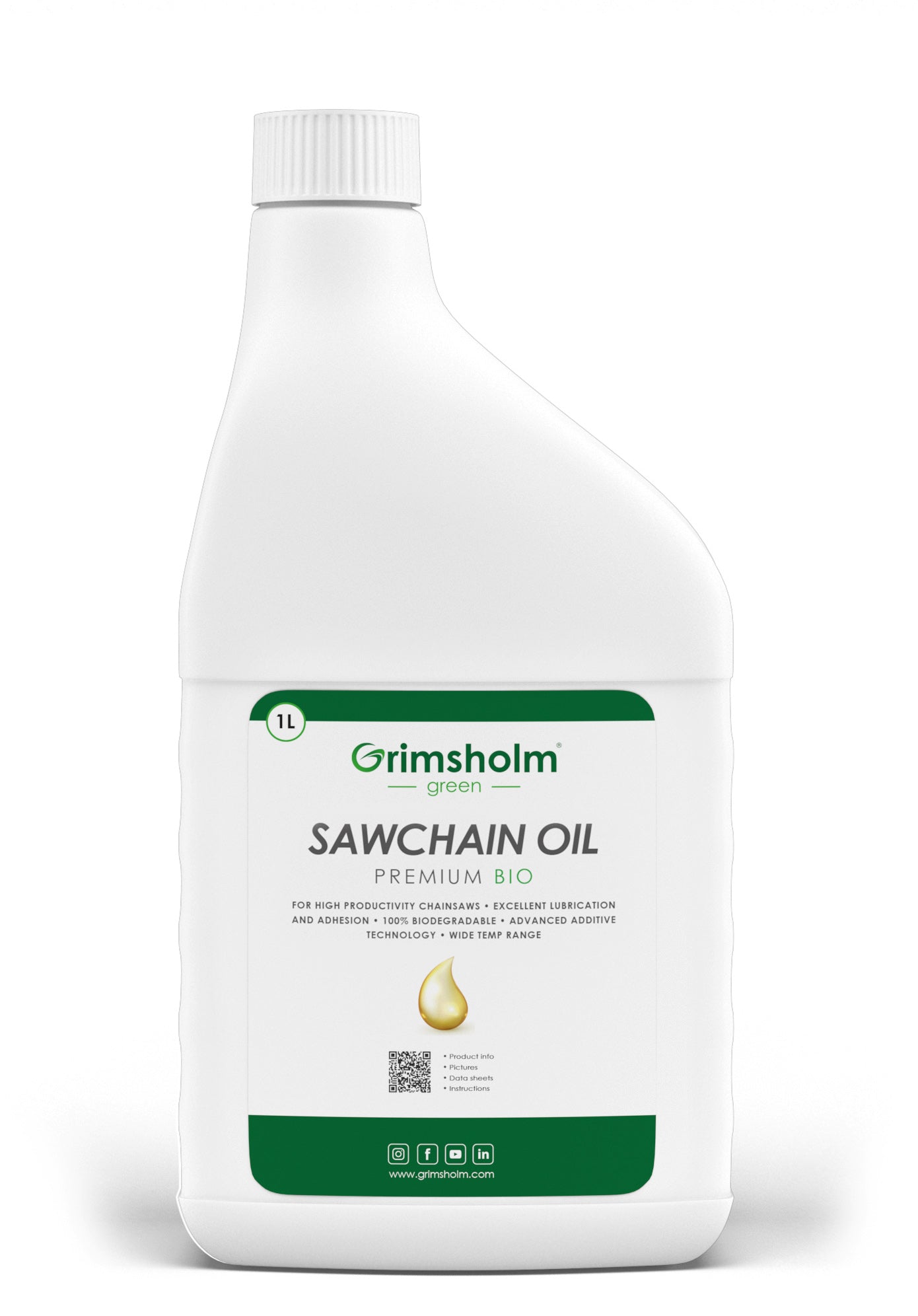 Sågkedjeolja Premium Bio, 1 L