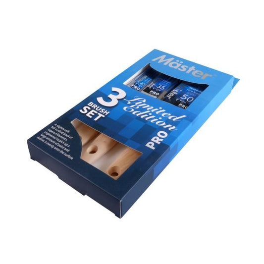 Mäster Penselset 3‑pack Superior Pro Max Blue