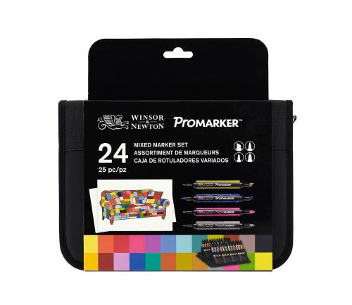 Winsor & Newton ProMarker Mixed Marker Set 24 (Wallet)