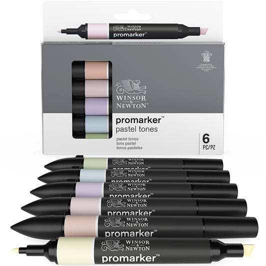 ProMarker set Winsor & Newton 6 Pastel tones 0290028
