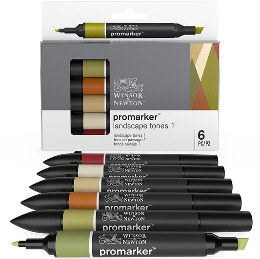 ProMarker set Winsor & Newton 6 Landscape tones