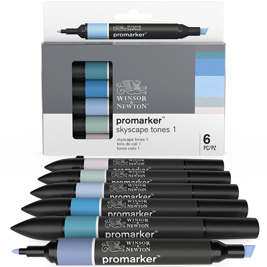 ProMarker set Winsor & Newton 6 Skyscape tones