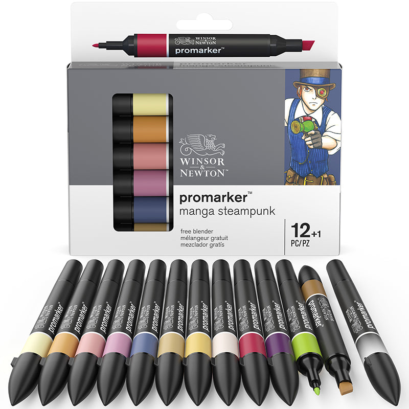 ProMarker set Winsor & Newton 12+ 1 Manga steampunk 0290056