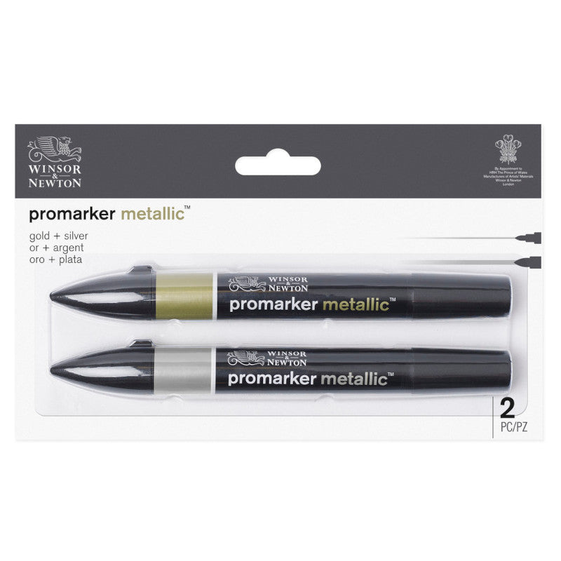 ProMarker set Winsor & Newton Metallic Gold + Silver