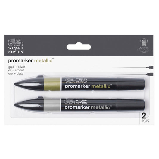 ProMarker set Winsor & Newton Metallic Gold + Silver