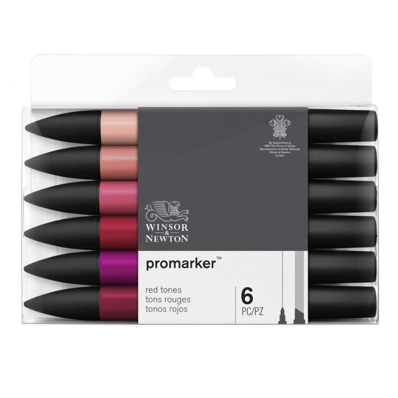 ProMarker set Winsor & Newton Red tones set 6 utgår